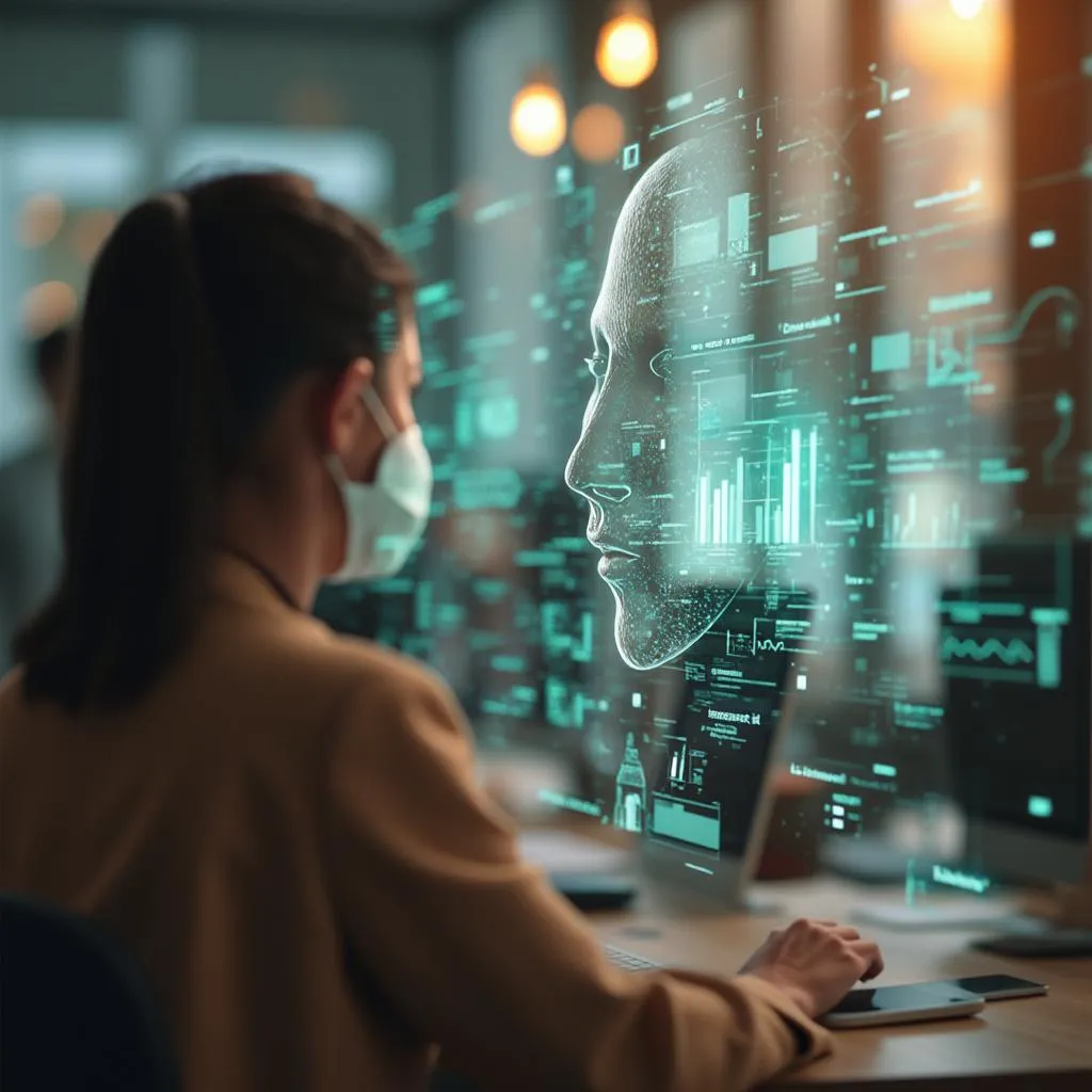 Concept visuel de l'IA analysant des données financières
